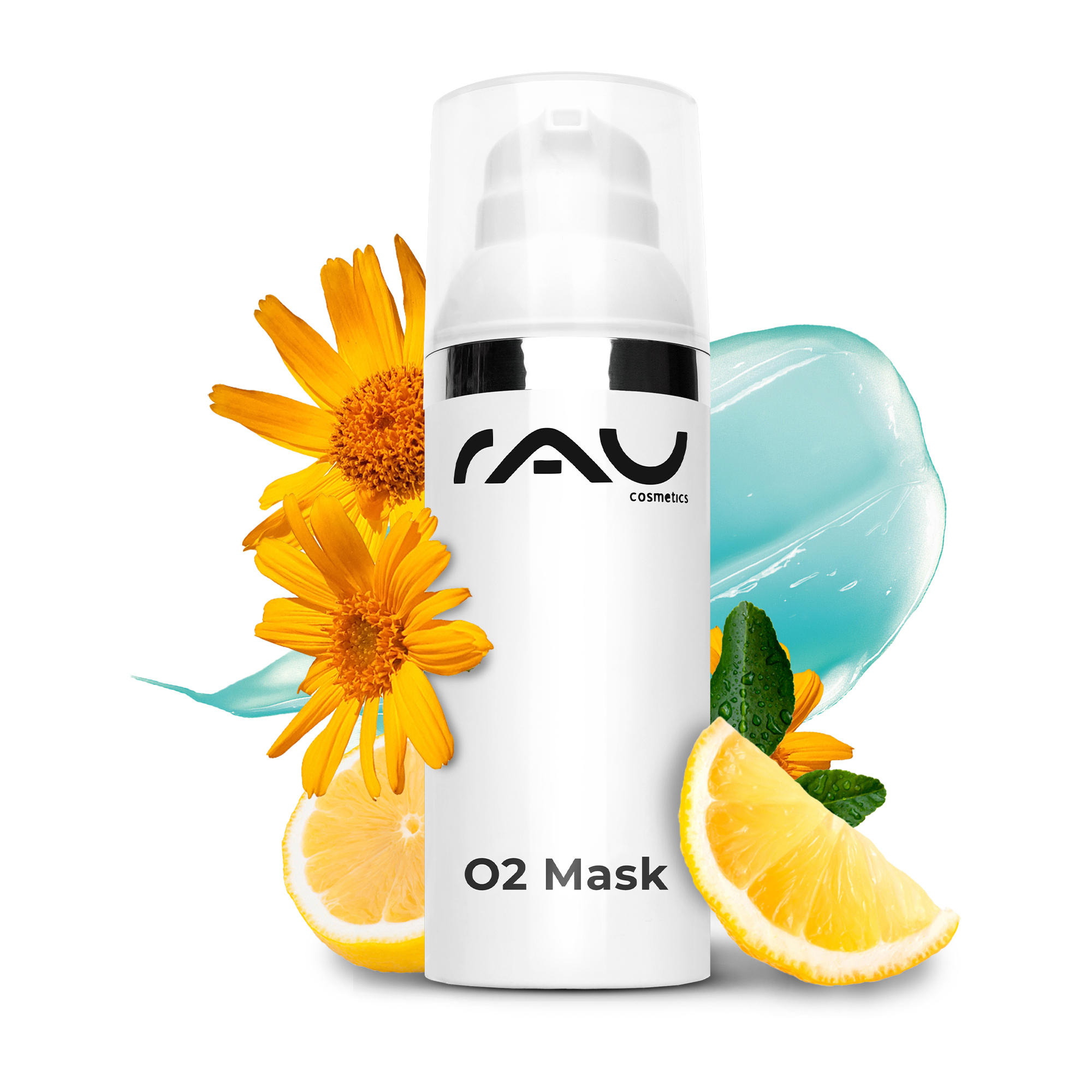 O2 Mask 50 ml Mask with aloe vera, arnica and ginkgo Zitrusfrucht, Pflanze, Produzieren, Flasche, Gänseblümchen