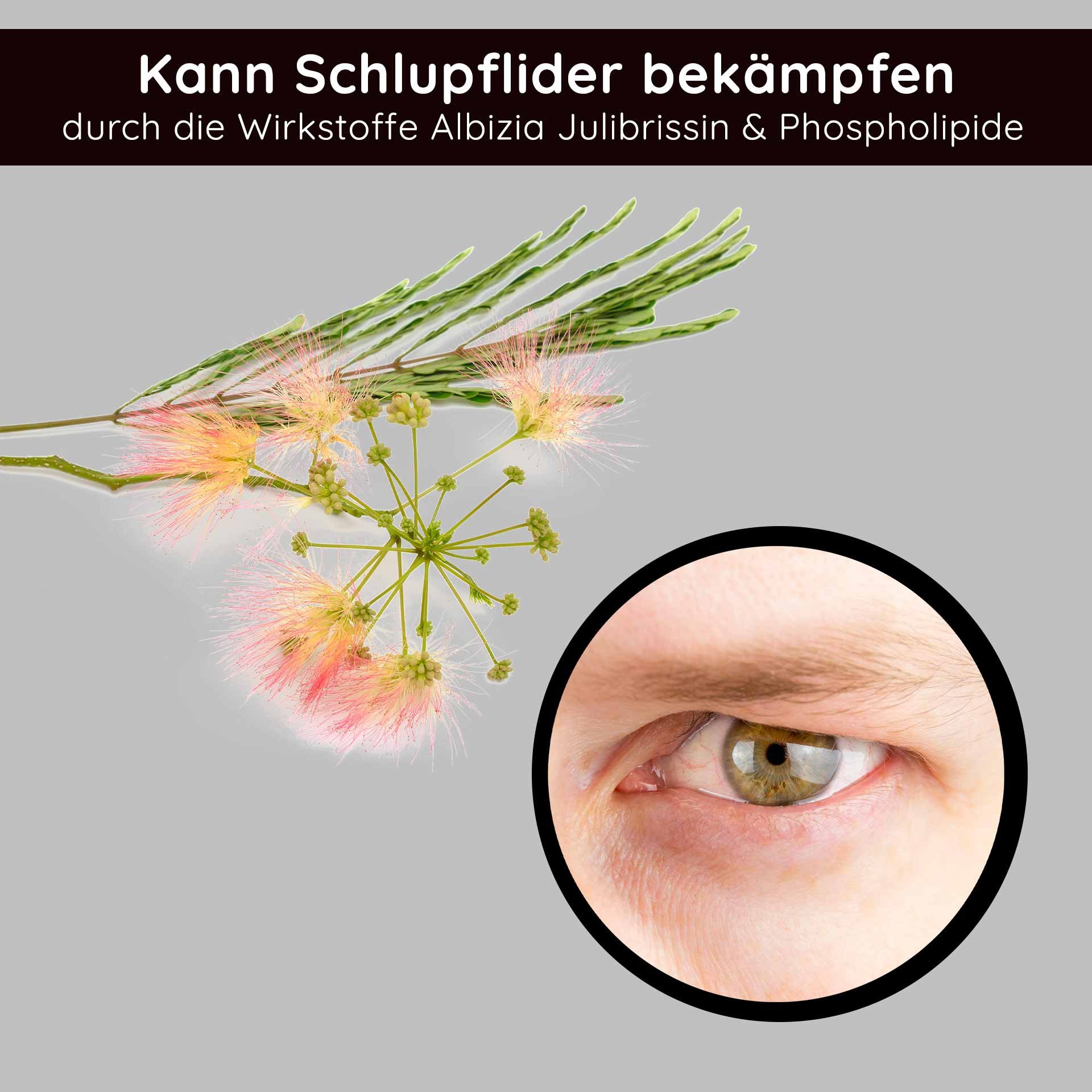 RAU Cosmetics Stem Cell Eye Cream – luxuriöse Augencreme mit pflanzlichen Stammzellen aus Traube, Alpenrose und Schweizer Apfel. Abbildung des Produkts in einem eleganten Tiegel mit silbernem Deckel.