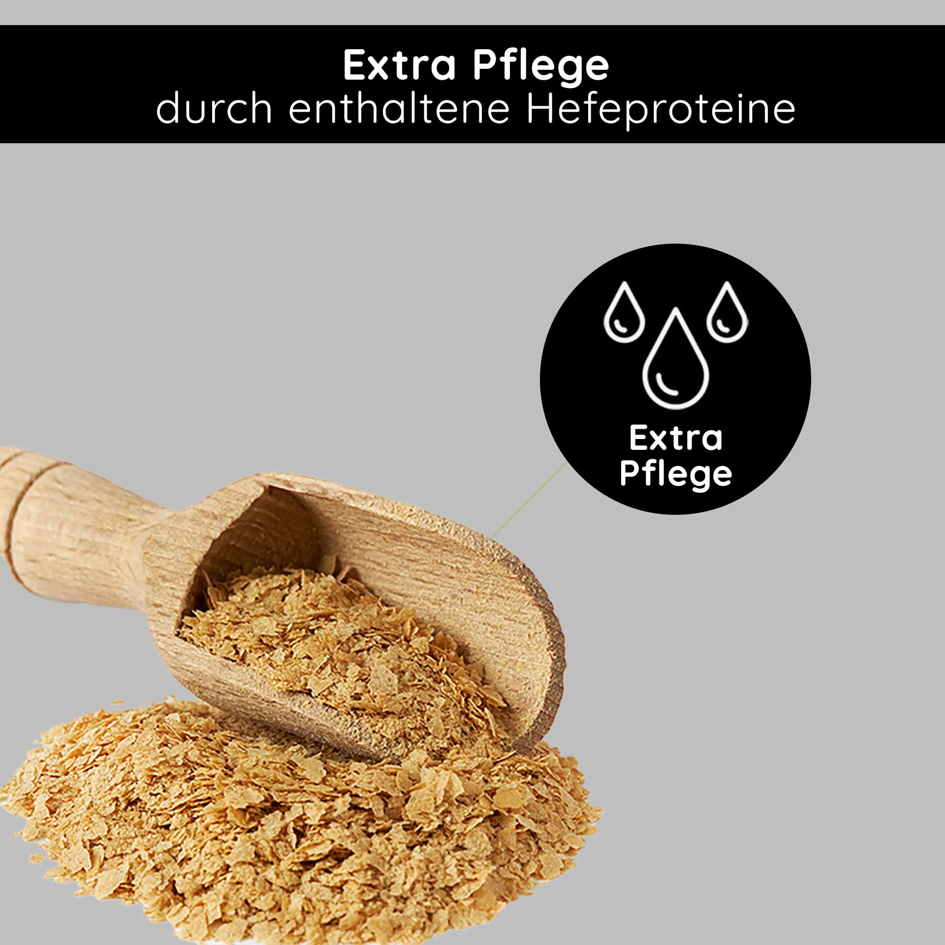 Sunflower Enzyme Peeling 200 ml Chemisches Enzymepeeling Messlöffel Peelingpuder mit Etikett, das die zusätzlichen Pflegevorteile von Hefeproteinen hervorhebt und die sanfte Hautpflege der Produkte von RAU Cosmetics betont.