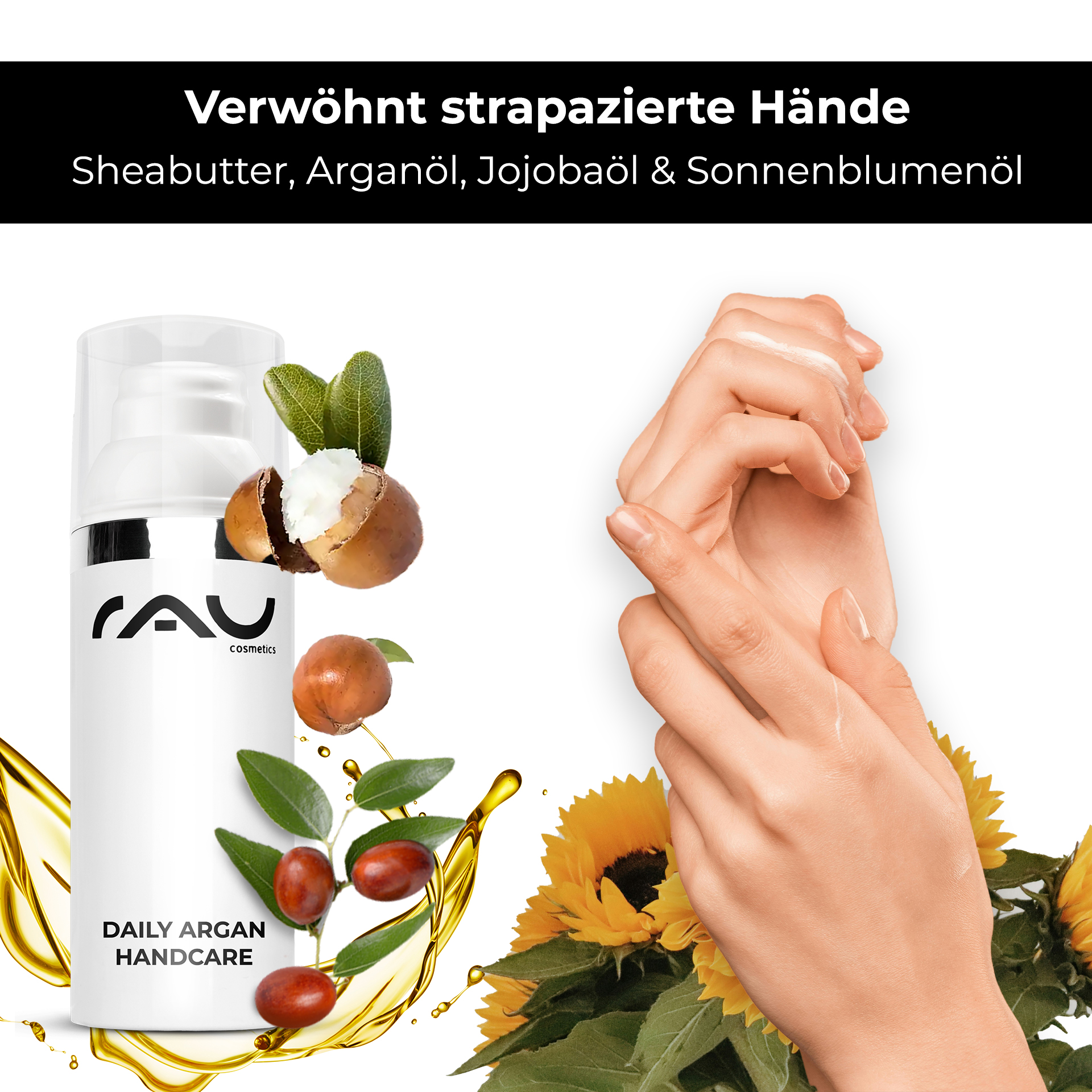 RAU Daily Argan Hand Care 50 ml - pflegende Handcreme für beanspruchte & trockene Hände RAU Daily Argan Hand Care 50 ml - pflegende Handcreme für beanspruchte & trockene Hände